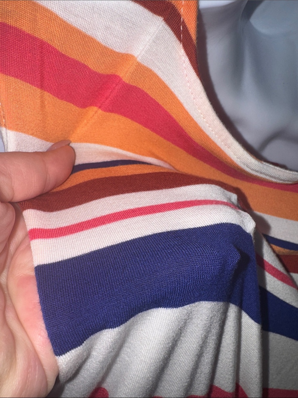 Merona- Orange & Navy Striped Sleeveless Dress Size Small - Picture 15 of 15